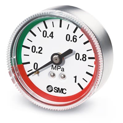 Манометр SMC R 1/8, 37.5 мм, 0.1 MPa